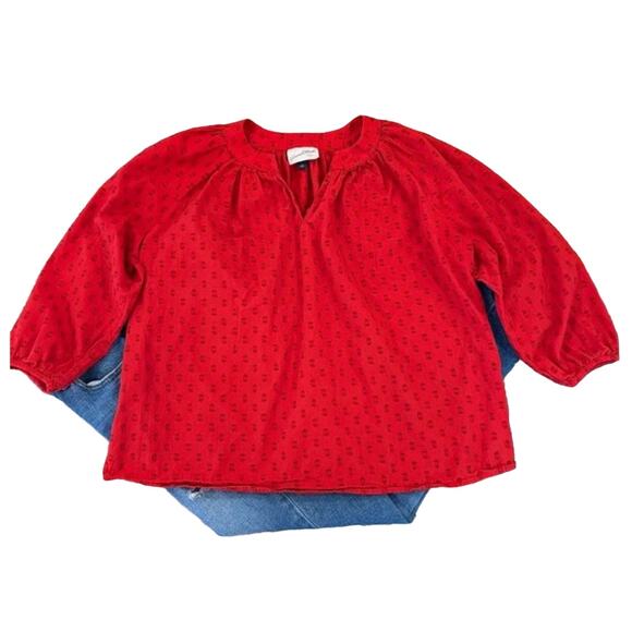 Universal Thread Tops - Universal Thread Goods Co. Red Boho Peasant Blouse - SIZE XS